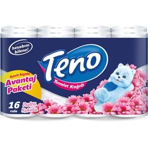 Teno Ultra Tuvalet Kağıdı Çift Katlı 32 Li Set (2PK*16) Pudra Kokulu (Avantaj Pk Serisi)