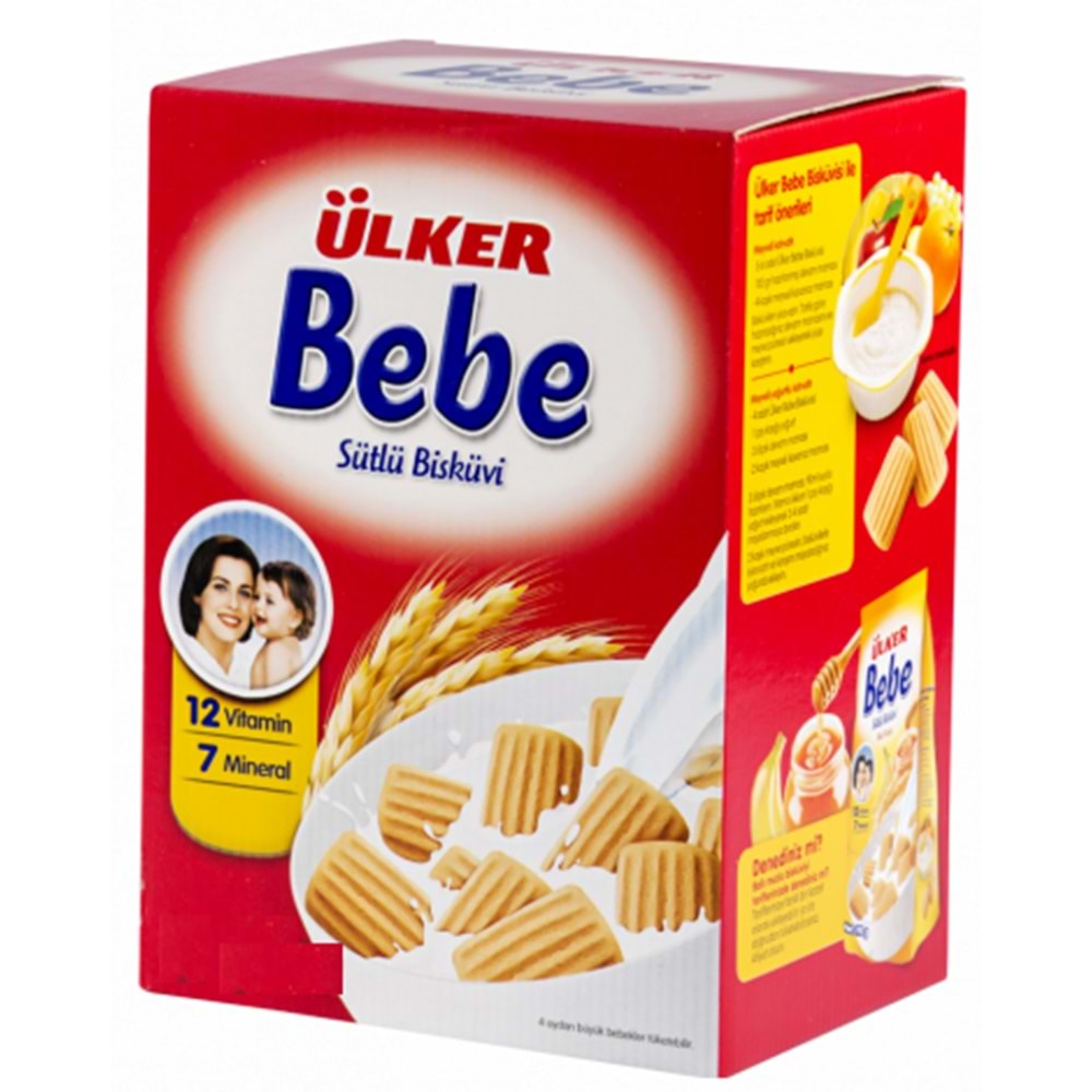 Ülker Bebe Bisküvisi 800Gr 12 Vitaminli Kutu 4 Lü Set