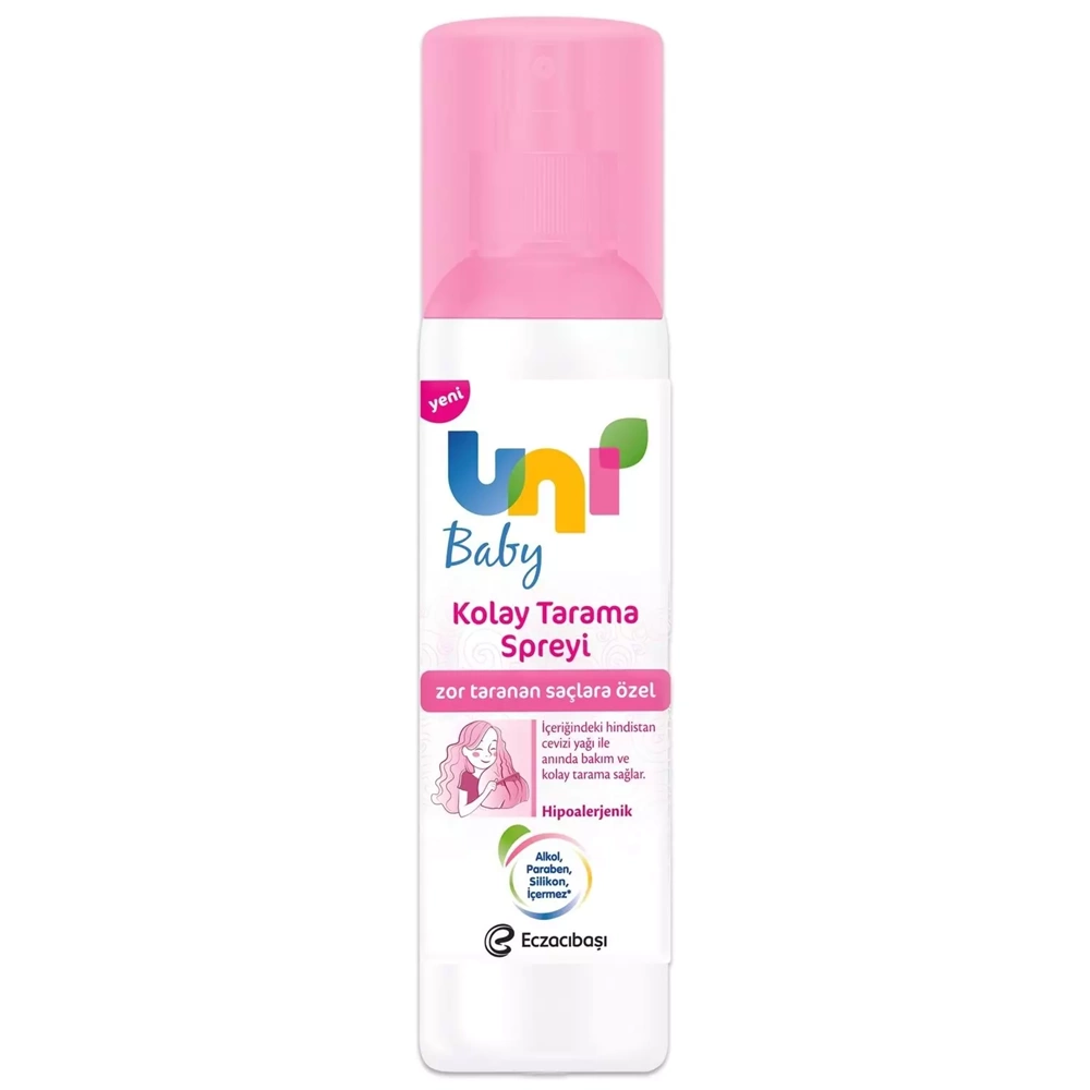 Uni Baby Kolay Saç Tarama Spreyi 200ML (Yeni) Zor Taranan Saçlara Özel (9 Lu Set)