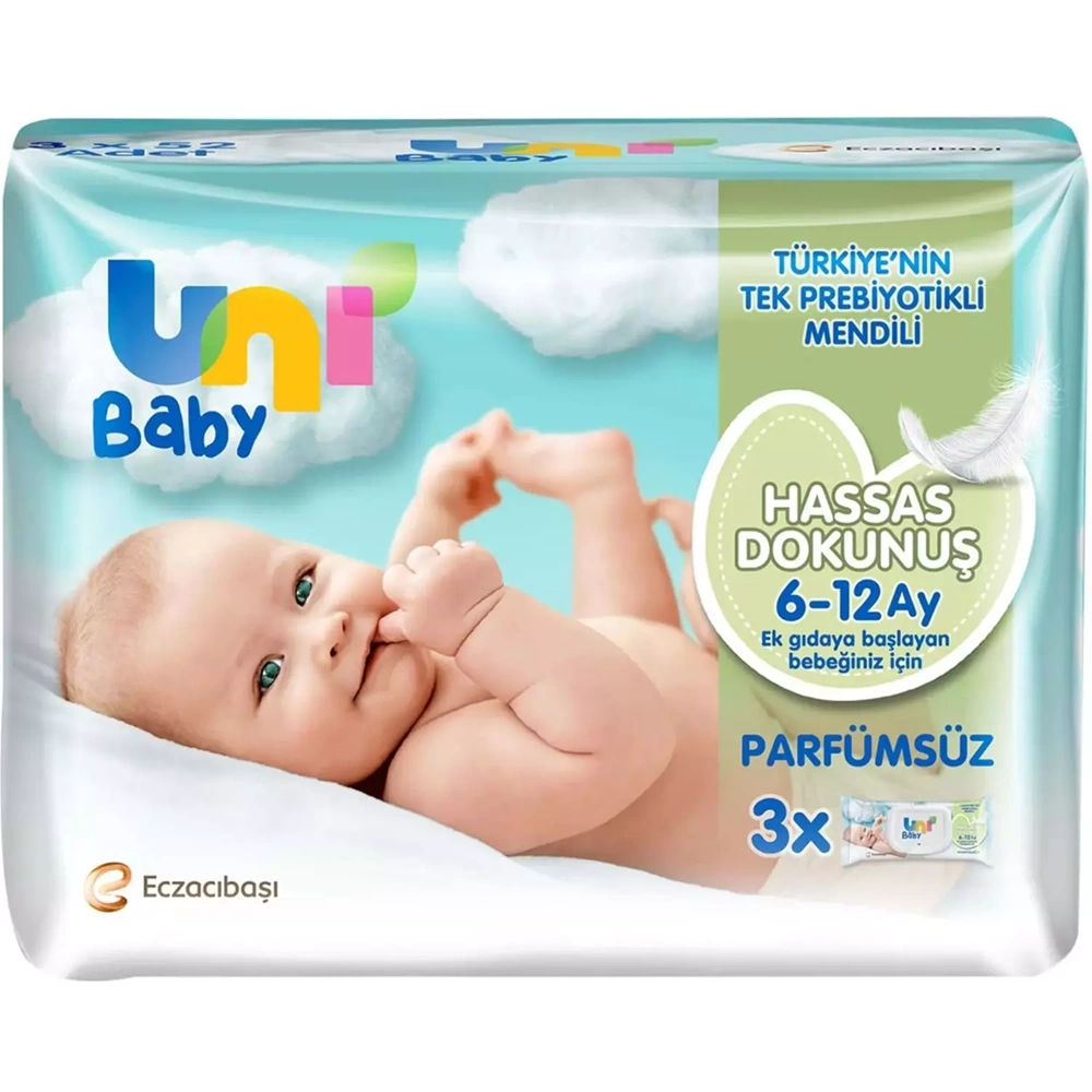 Uni Baby Islak Havlu Hassas Dokunuş 52 Yaprak (15 Li Set) 780 Yaprak (5PK*3)