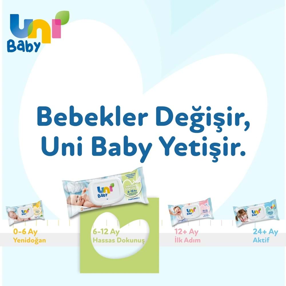 Uni Baby Islak Havlu Hassas Dokunuş 52 Yaprak (48 Li Set) 2496 Yaprak (16PK*3)
