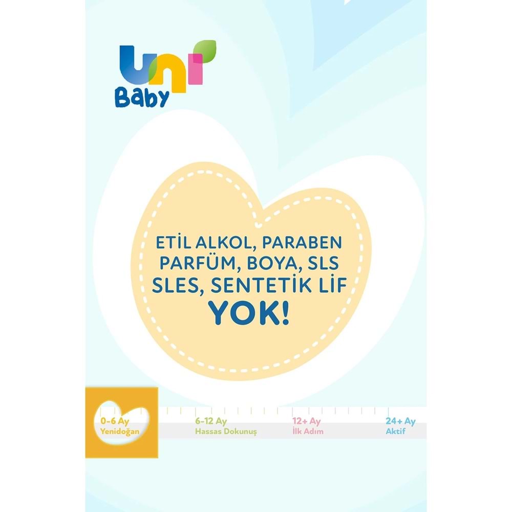 Uni Baby Islak Havlu Hassas Yeni Doğan 40 Yaprak (48Li Set) 1920 Yaprak (Narin Ciltler için)(16PK*3)