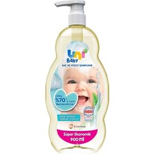Uni Baby Bebek Saç ve Vücut Şampuanı 900ML Klasik (Pompalı) (3 Lü Set)
