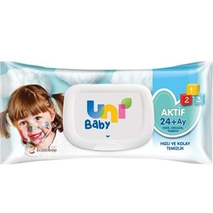 Uni Baby Islak Havlu Mendil 72 Yaprak Aktif (9 Lu Set) 648 Yaprak Plastik Kapaklı
