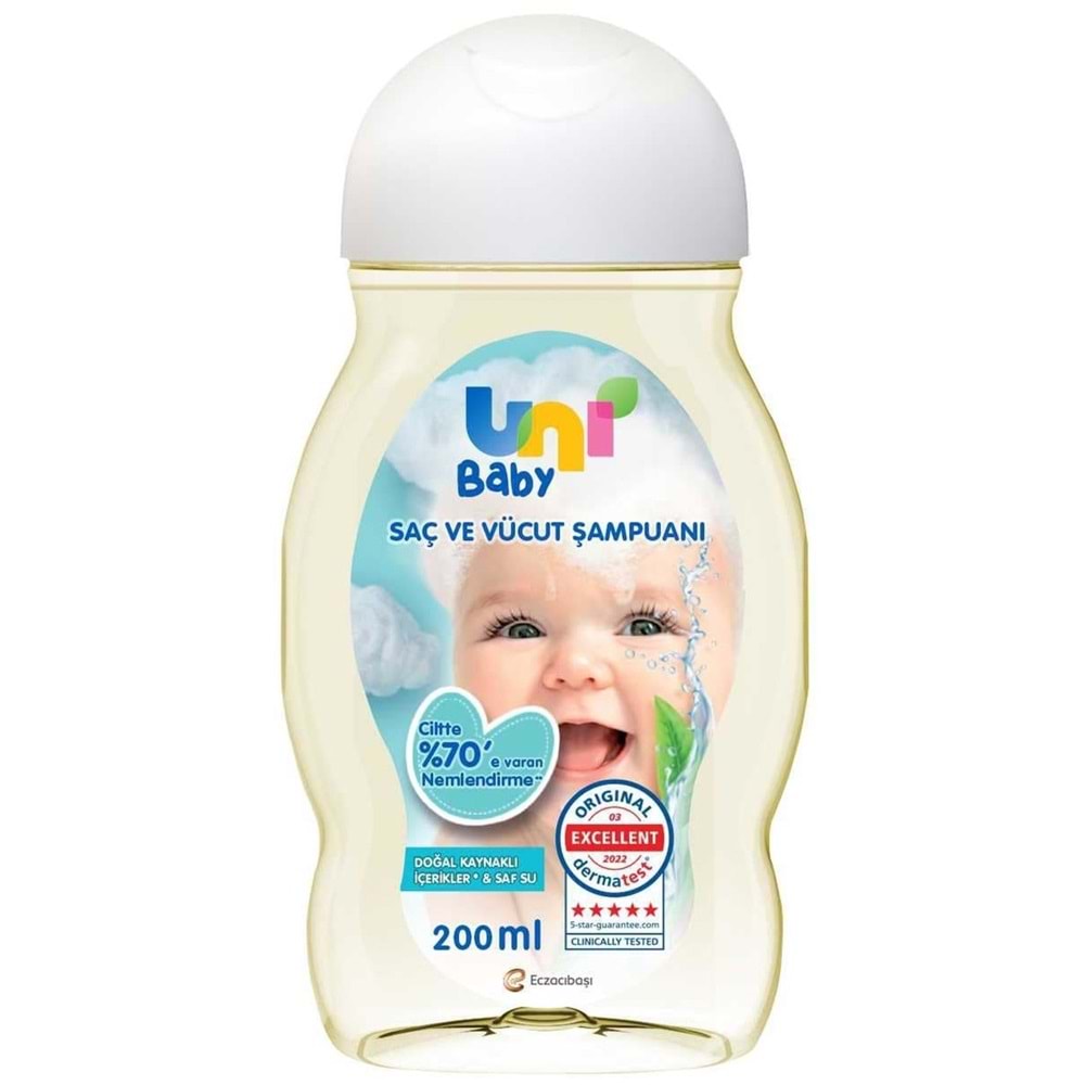 Uni Baby Bebek Saç ve Vücut Şampuanı 200ML Klasik (48 Li Set)