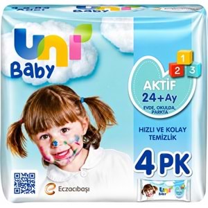 Uni Baby Islak Havlu Mendil 52 Yaprak Aktif 24 Lü Set (6PK*4) 1248 Yaprak