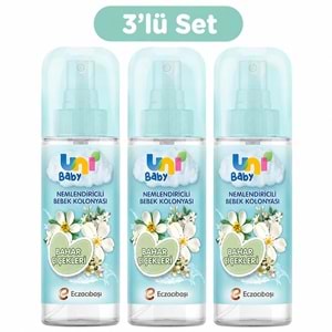 Uni Baby Bebek Kolonyası 150ML Nemlendiricili - Bahar Çiçekleri (3 Lü Set)