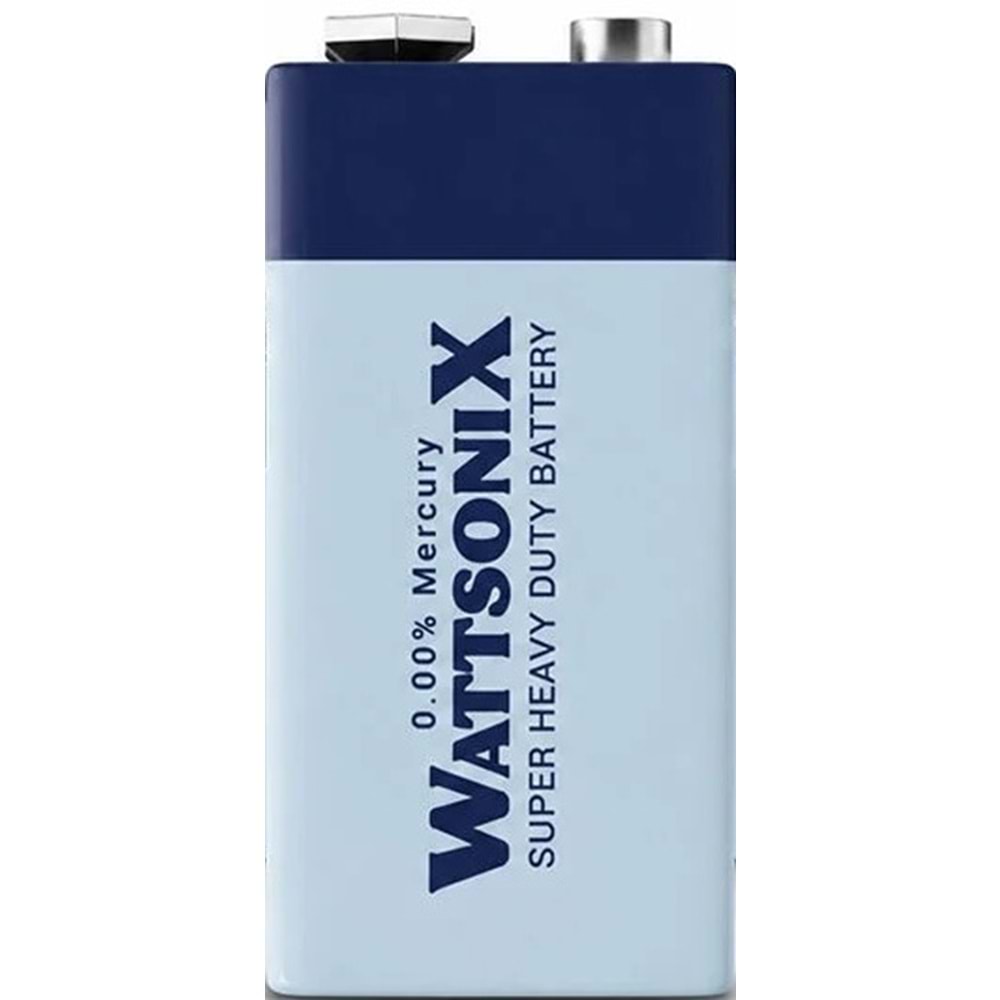 Wattsonıx Çinko Karbon 9V PİL Tekli 1 Adet (40 Lı Set)