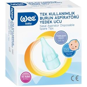 Wee Baby Burun Aspiratörü Nasal Yedek Ucu 40 Adet (4Pk*10) (Kod:163)
