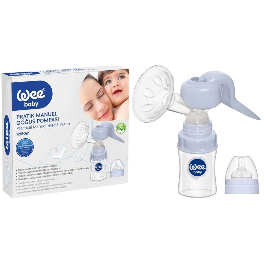 Wee Baby Avantaj Set Pratik Manuel Göğüs Pompası + Göğüs Pedi 40 Lı + Süt Saklama Poşeti 20 Li