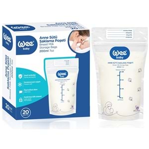 Wee Baby Anne Sütü - Süt Saklama Poşeti 20 Li Pk (Dondurucuya Uygun) (5 Li Set)